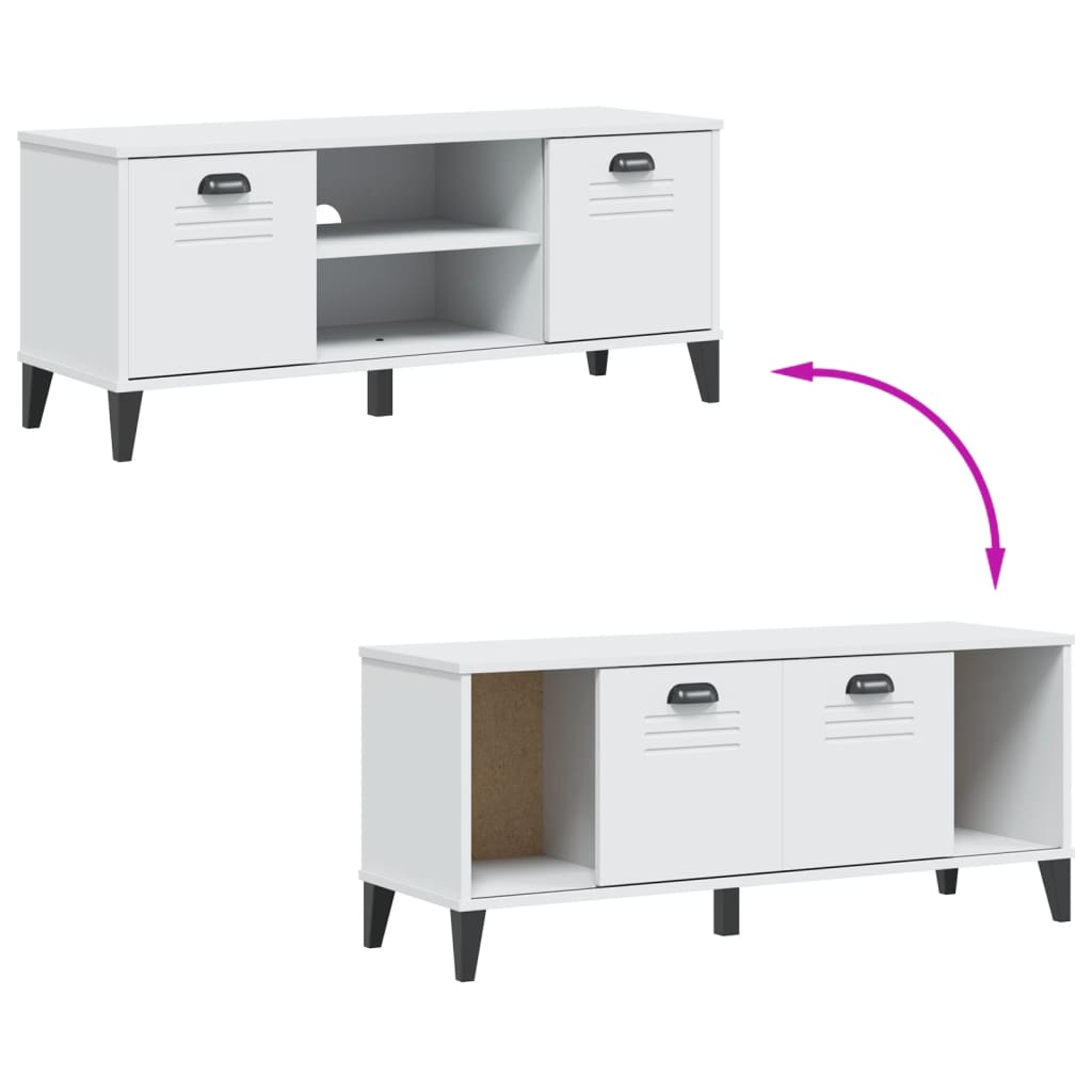 Klupa za cipele VIKEN bijela 106 x 35 x 45 cm konstruirano drvo