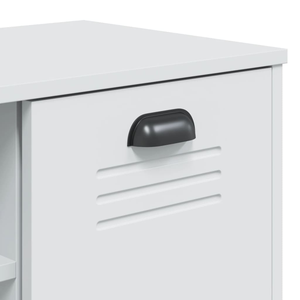 Klupa za cipele VIKEN bijela 106 x 35 x 45 cm konstruirano drvo