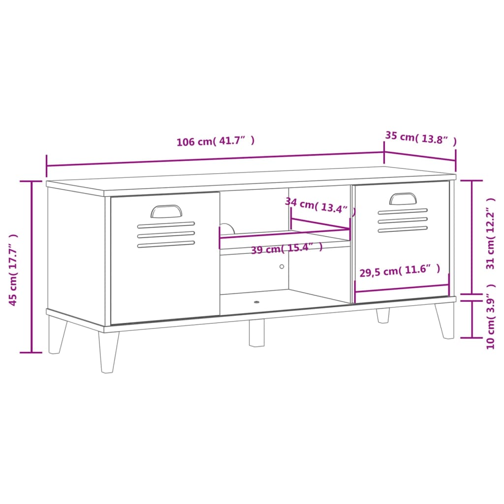 Klupa za cipele VIKEN bijela 106 x 35 x 45 cm konstruirano drvo