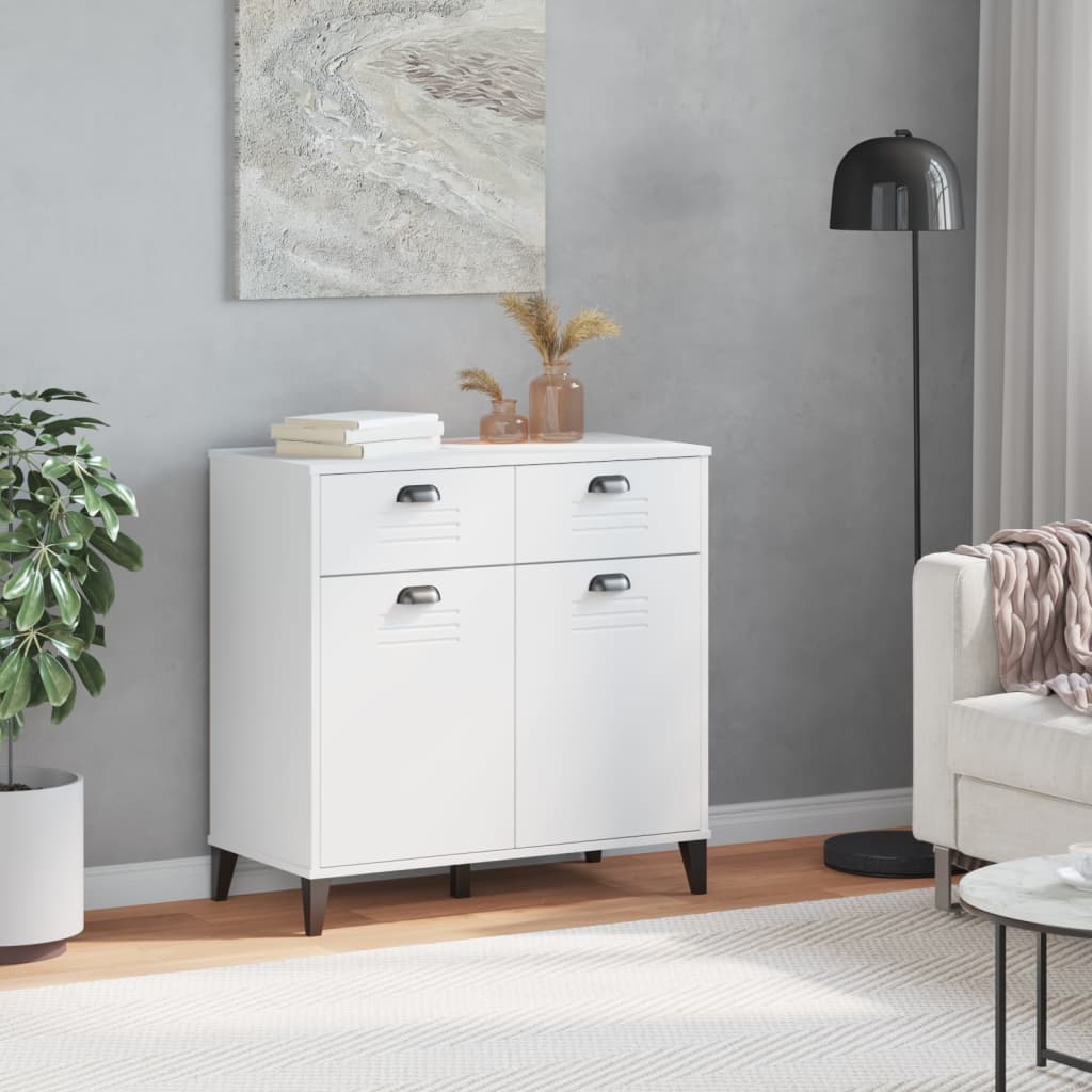 Komoda VIKEN bijela 80 x 40 x 80 cm od konstruiranog drva