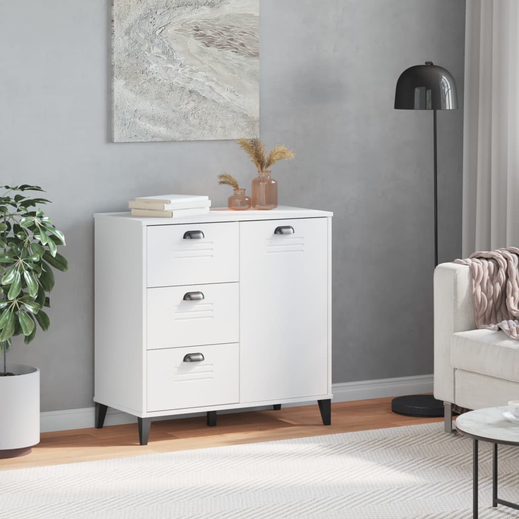 Komoda VIKEN bijela 80 x 40 x 80 cm od konstruiranog drva