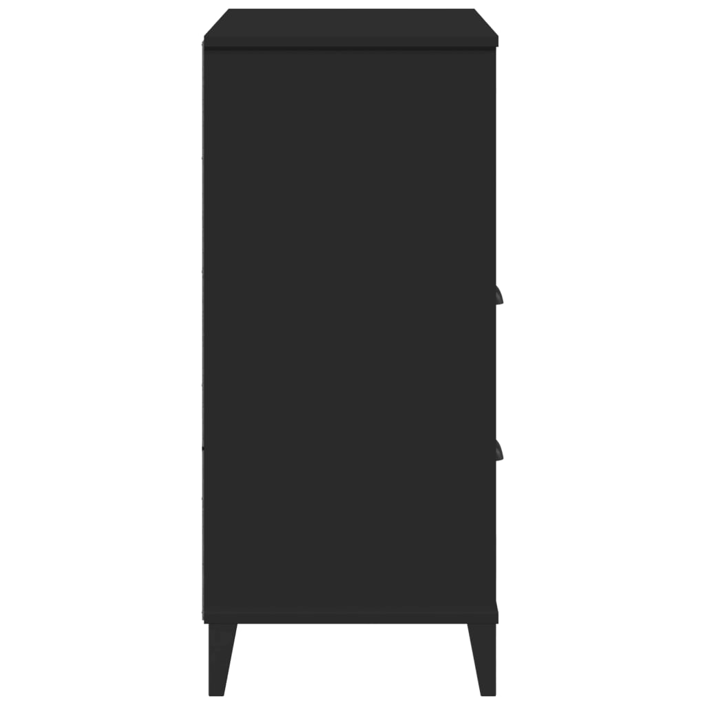 Regal za knjige VIKEN crni 80 x 40 x 90 cm konstruirano drvo
