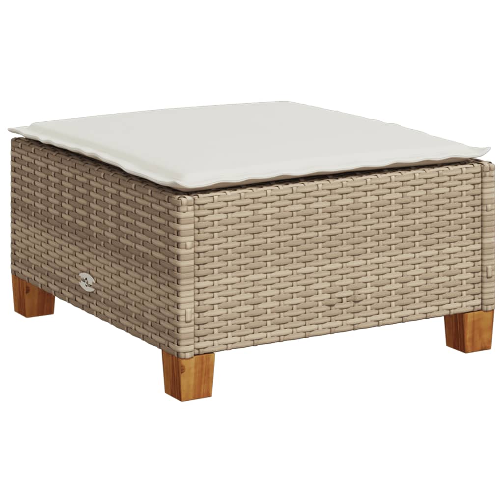 Vrtni stolac s jastukom bež 63,5x56x32 cm poliratan