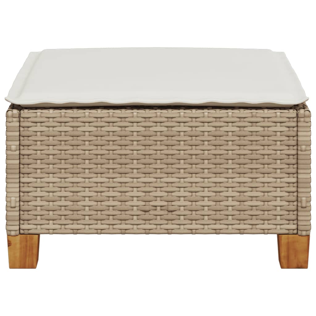 Vrtni stolac s jastukom bež 63,5x56x32 cm poliratan