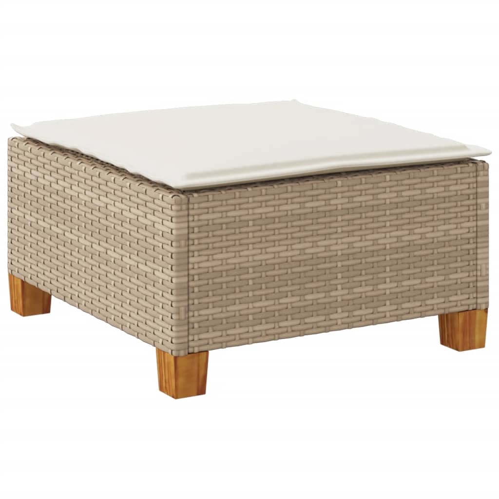 Vrtni stolac s jastukom bež 63,5x56x32 cm poliratan