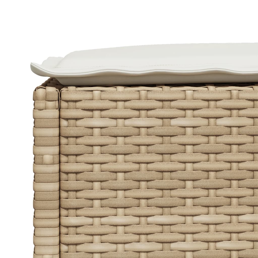 Vrtni stolac s jastukom bež 63,5x56x32 cm poliratan