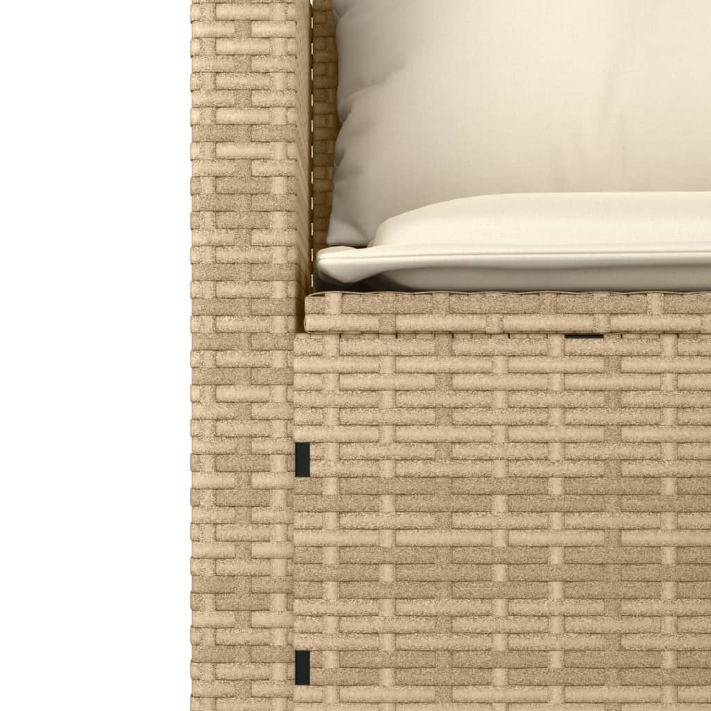 3-dijelni set vrtnih sofa od poliratana s jastucima bež