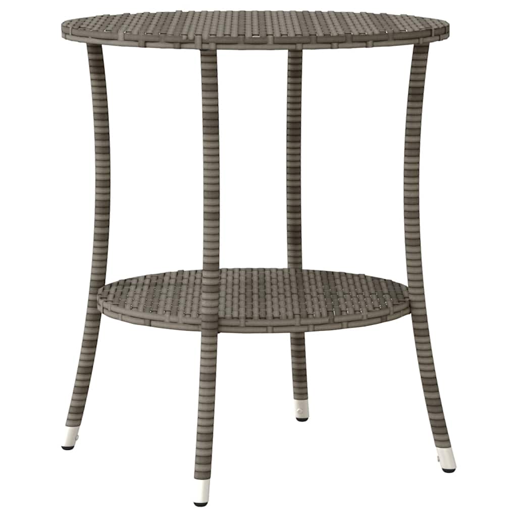 Bistro set od 3 komada s jastucima, sivi poliratan