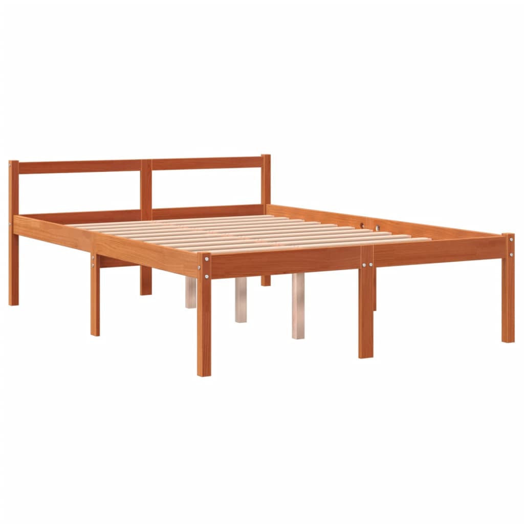 Krevet za starije osobe voštano smeđi 120 x 190 cm od borovine