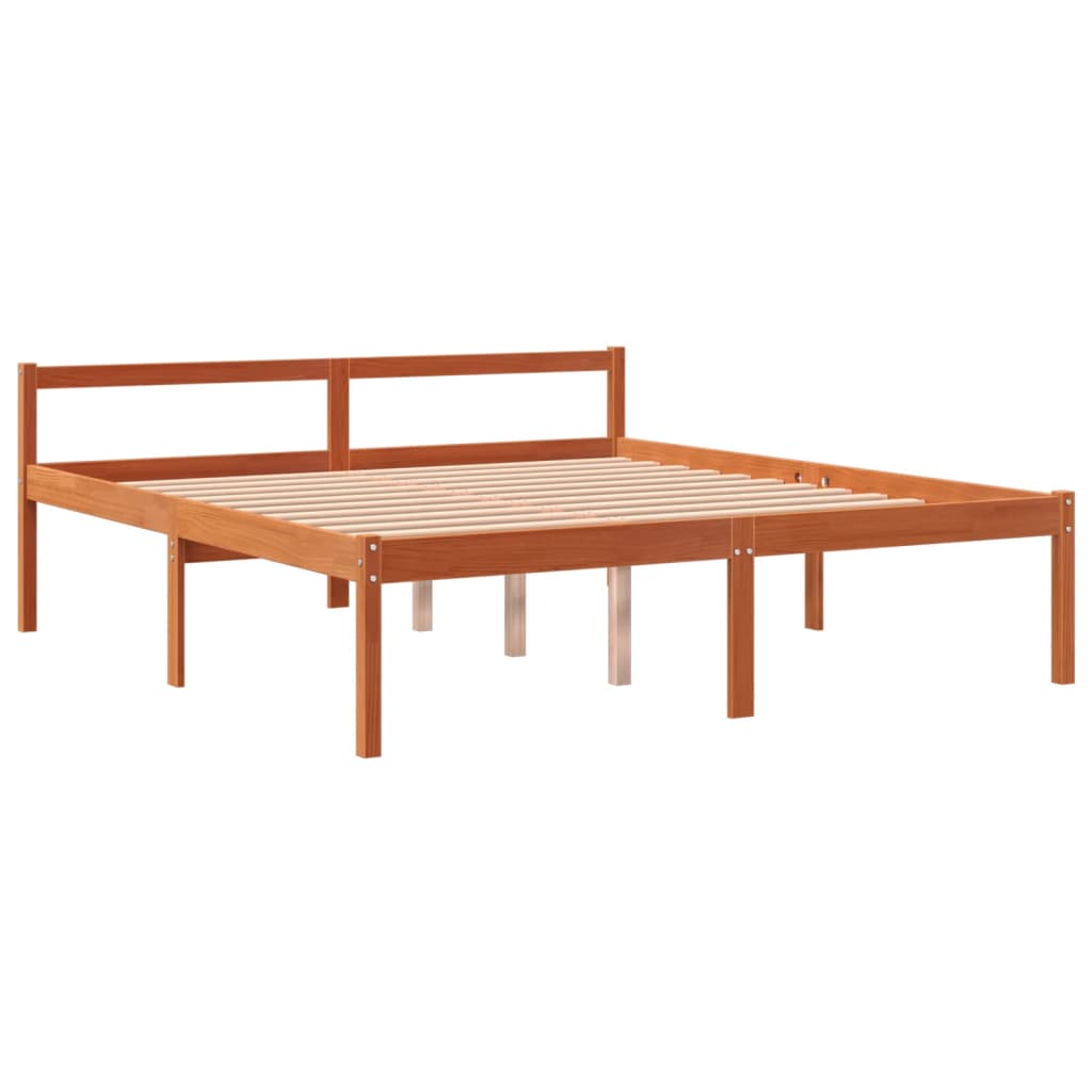 Krevet za starije osobe voštano smeđi 160 x 200 cm od borovine
