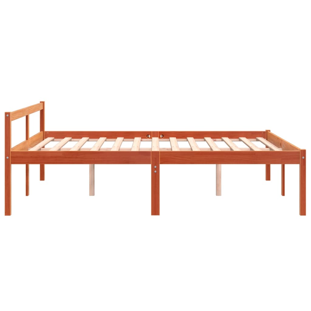 Krevet za starije osobe voštano smeđi 160 x 200 cm od borovine