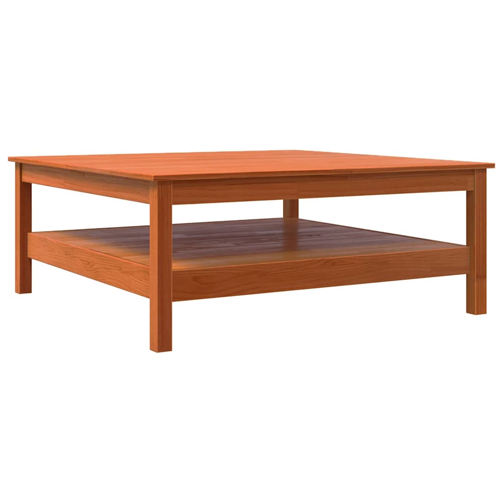 Stolić za kavu voštano smeđi 100x100x40 cm od masivne borovine