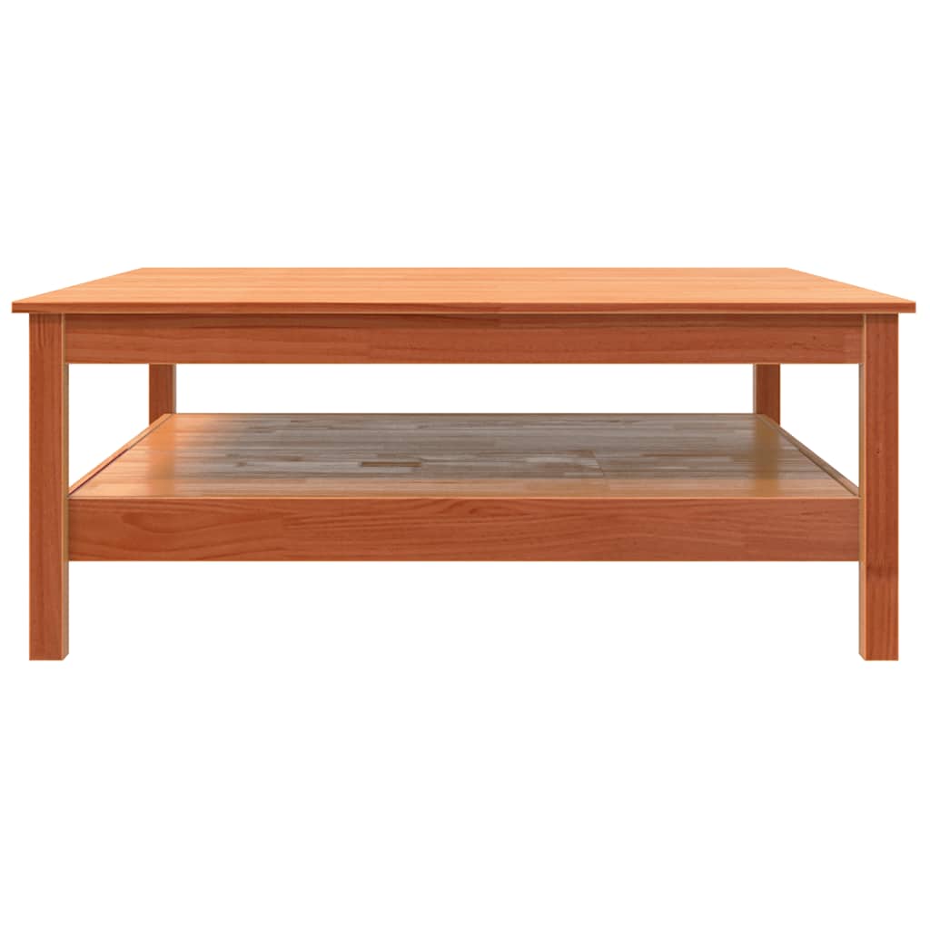 Stolić za kavu voštano smeđi 100x100x40 cm od masivne borovine