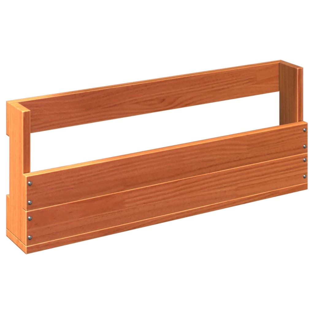 Zidni stalci za cipele 2 kom voštano smeđi 59x9x23 cm borovina