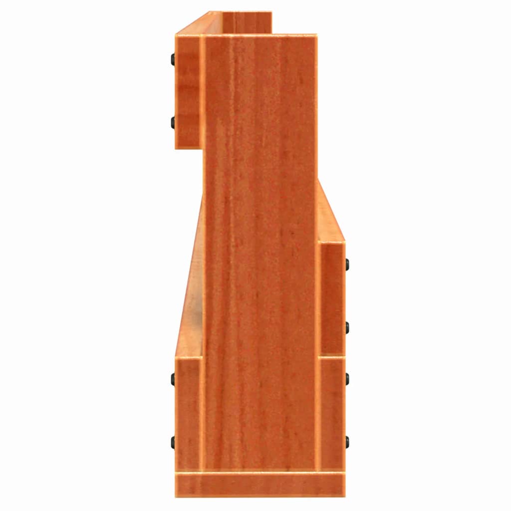 Zidni stalci za cipele 2 kom voštano smeđi 59x9x23 cm borovina