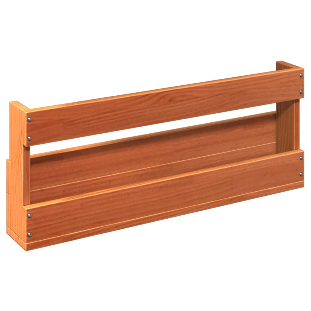 Zidni stalci za cipele 2 kom voštano smeđi 59x9x23 cm borovina