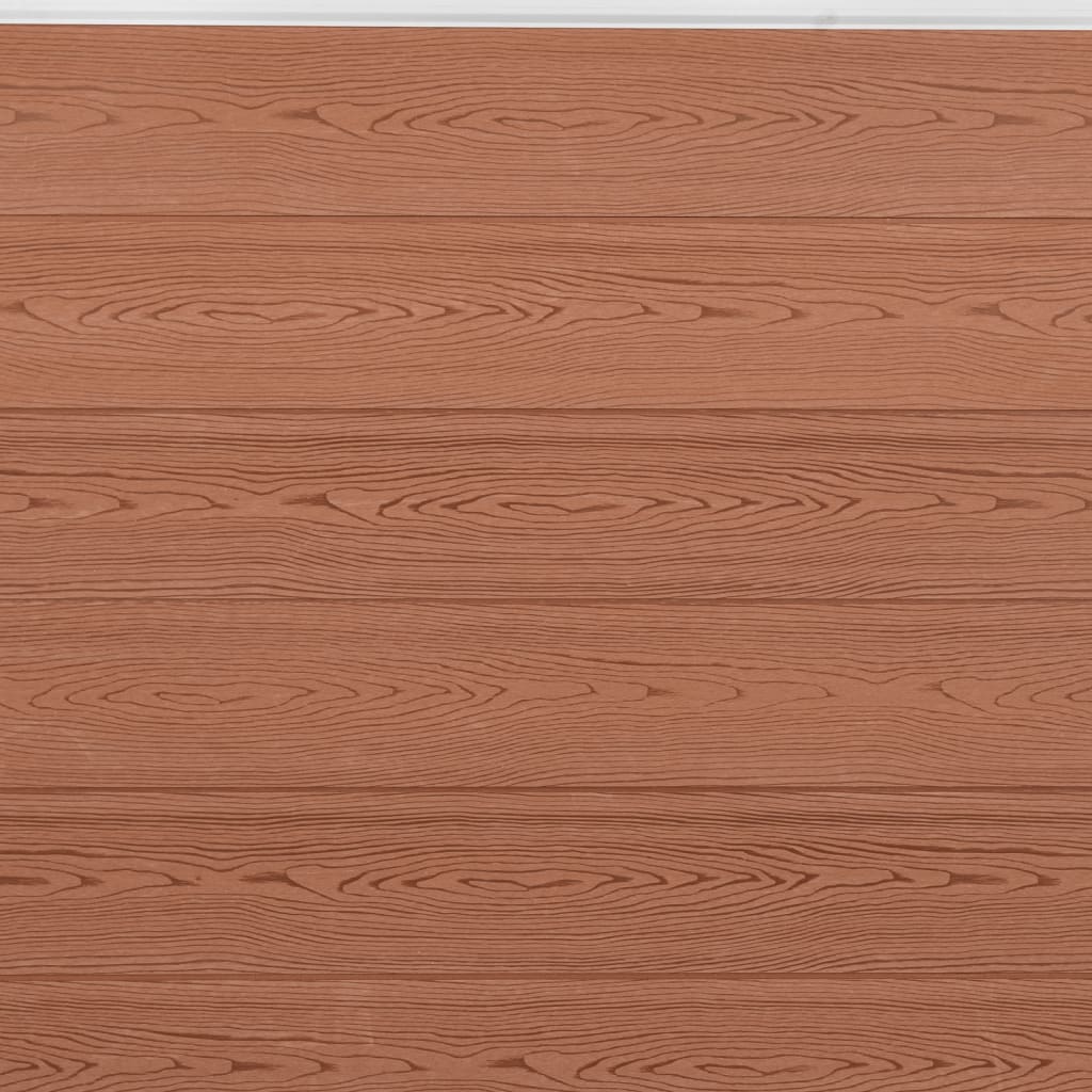 Set panela za ogradu smeđi 526 x 186 cm WPC