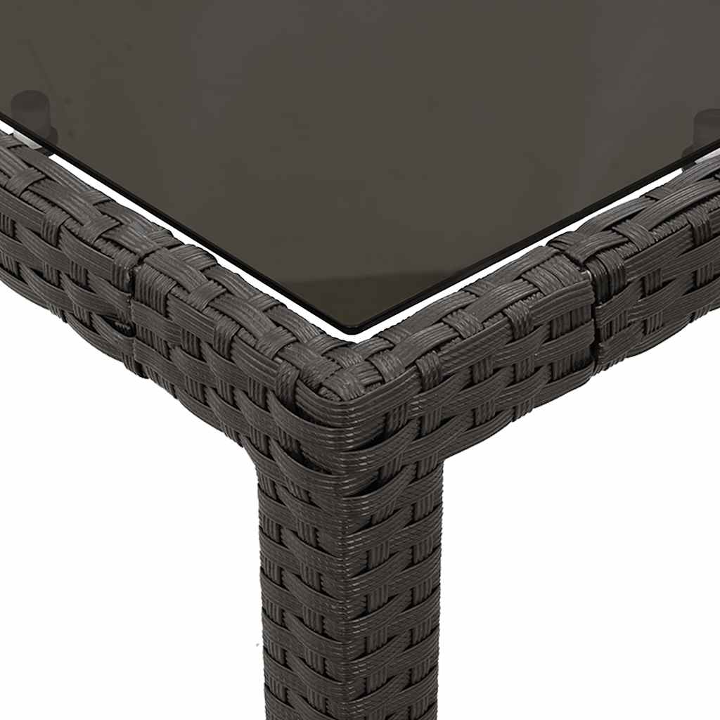 5-dijelni vrtni blagovaonski set s jastucima od poliratana crni Crna 150 cm table length