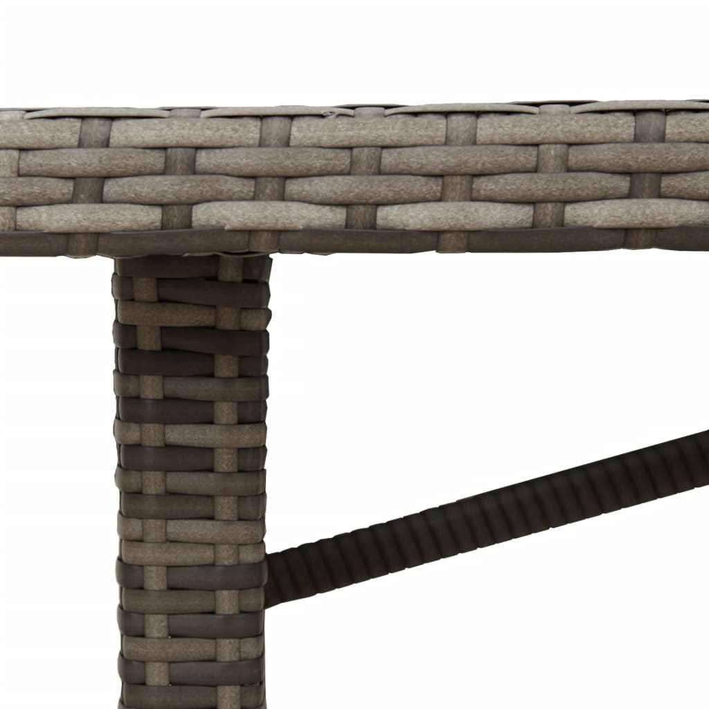 Vrtni stol s pločom od drva bagrema sivi 190x80x75 cm poliratan