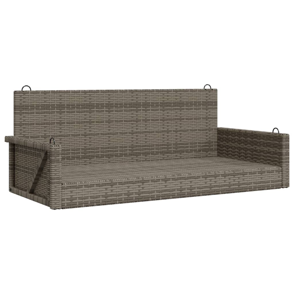 Klupa za ljuljanje siva 119 x 56 x 48 cm od poliratana