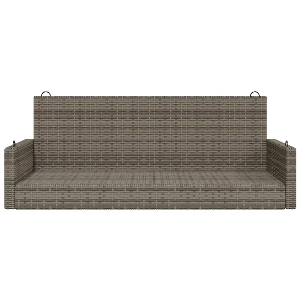 Klupa za ljuljanje siva 119 x 56 x 48 cm od poliratana