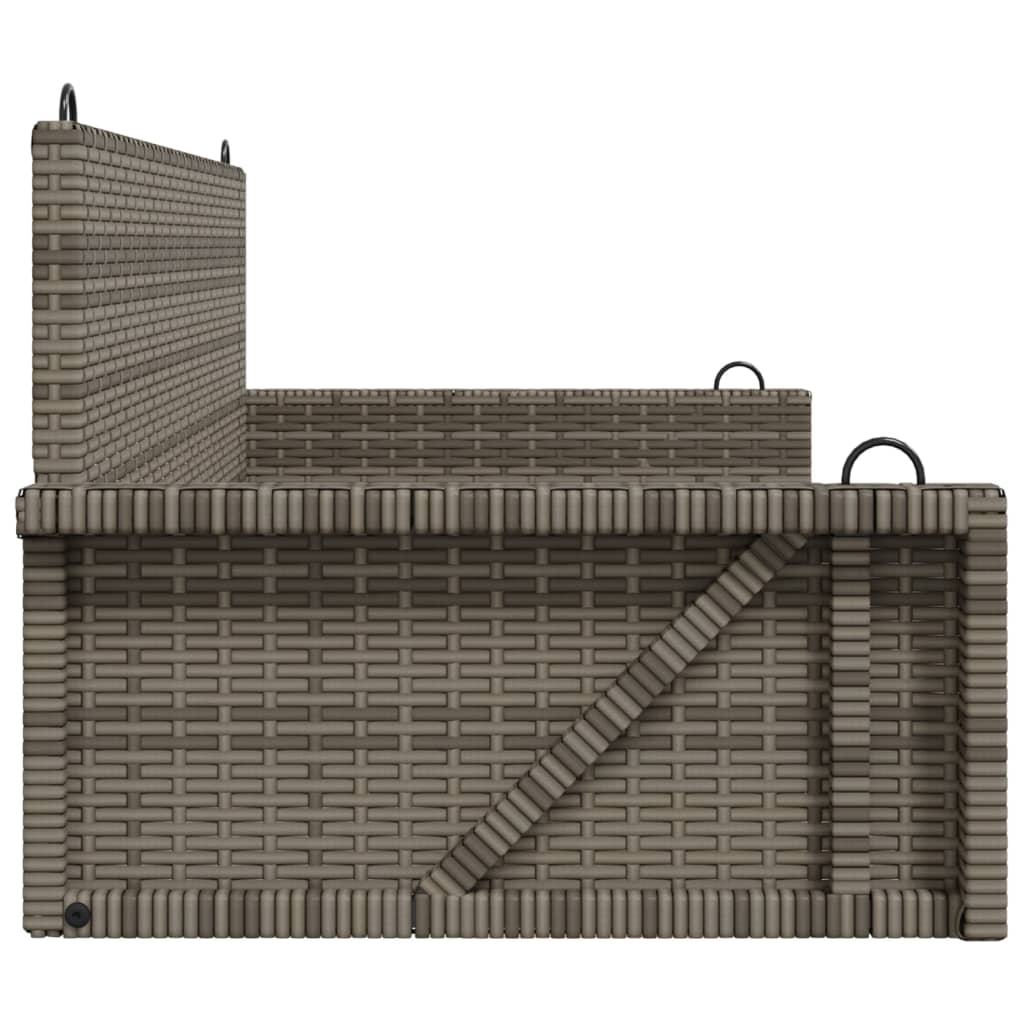 Klupa za ljuljanje siva 119 x 56 x 48 cm od poliratana