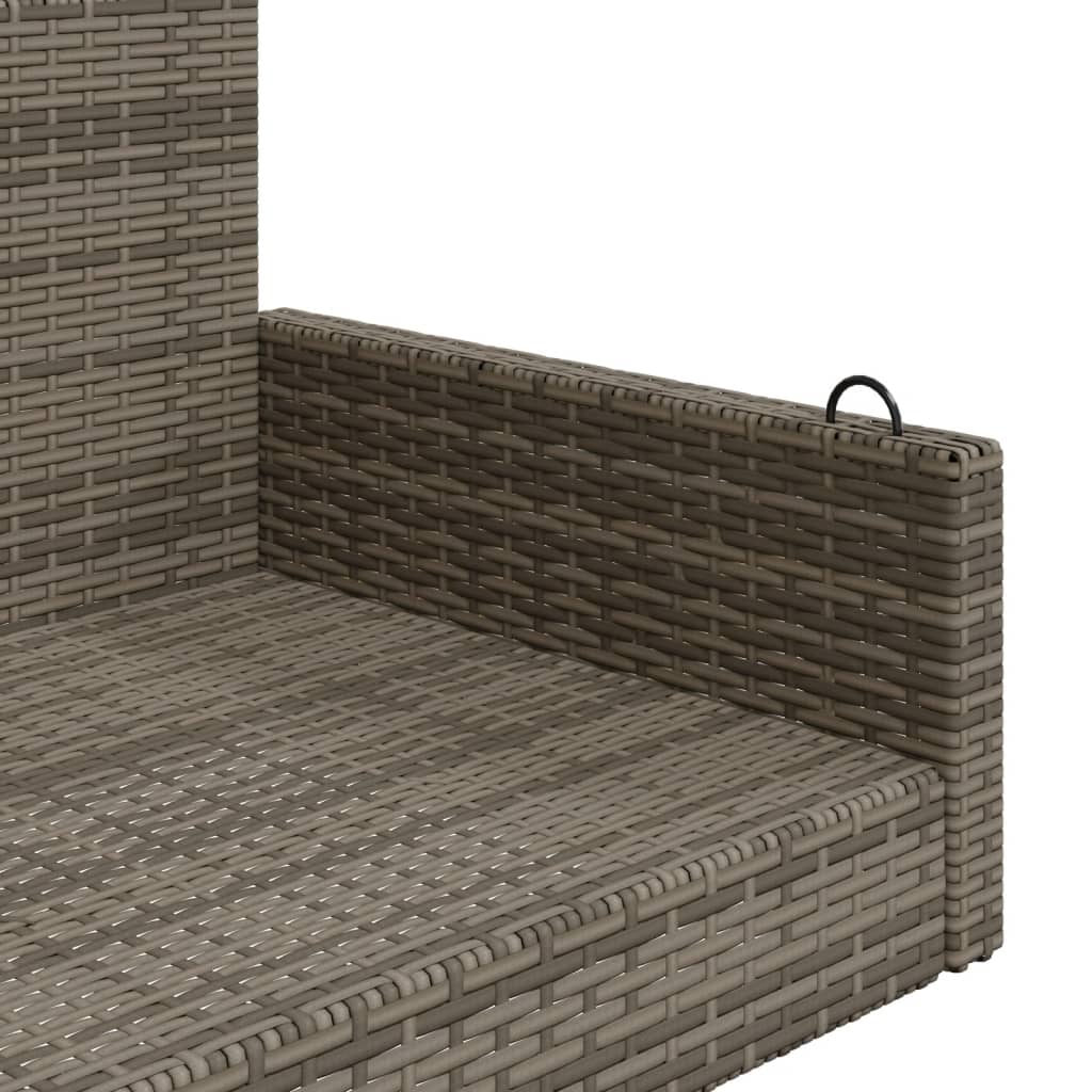 Klupa za ljuljanje siva 119 x 56 x 48 cm od poliratana