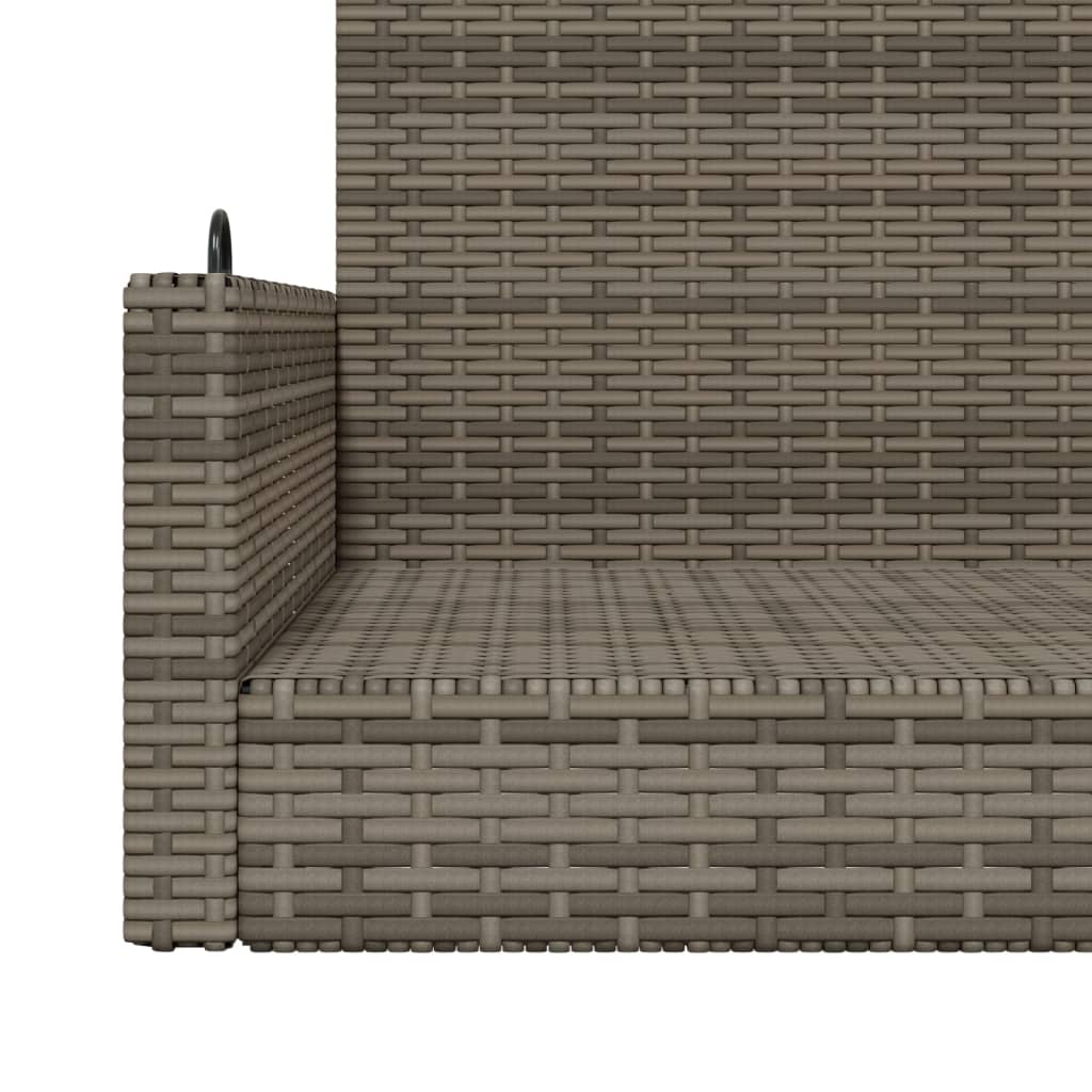 Klupa za ljuljanje siva 119 x 56 x 48 cm od poliratana