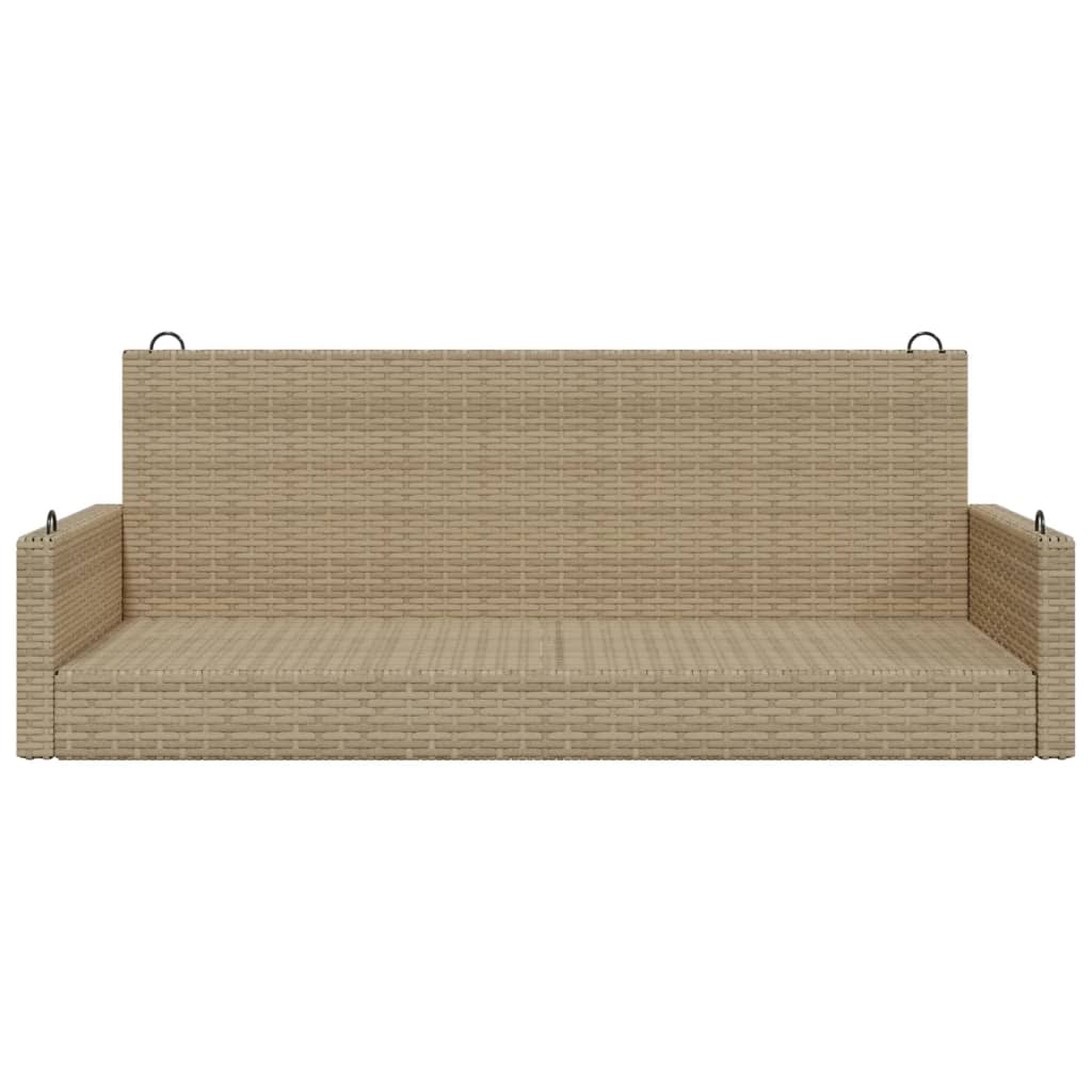 Klupa za ljuljanje bež 119 x 56 x 48 cm od poliratana