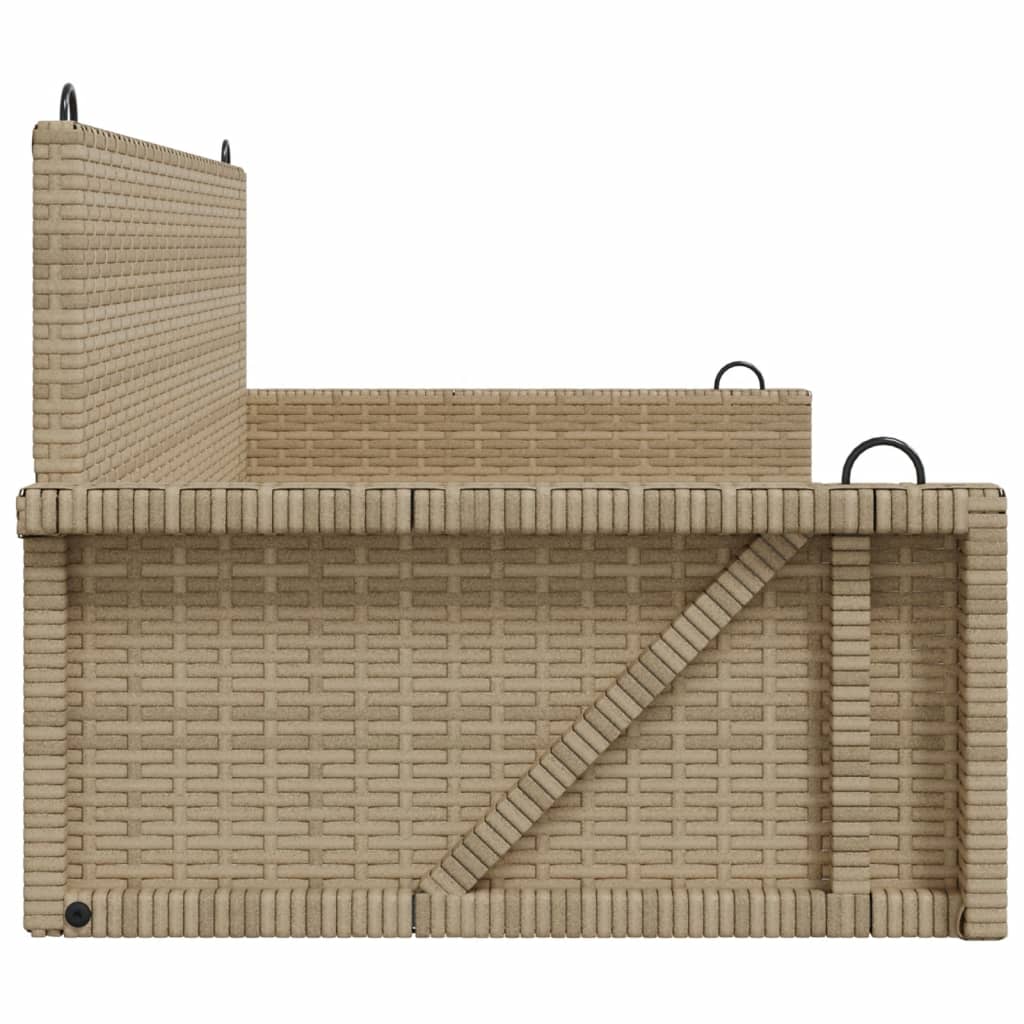 Klupa za ljuljanje bež 119 x 56 x 48 cm od poliratana