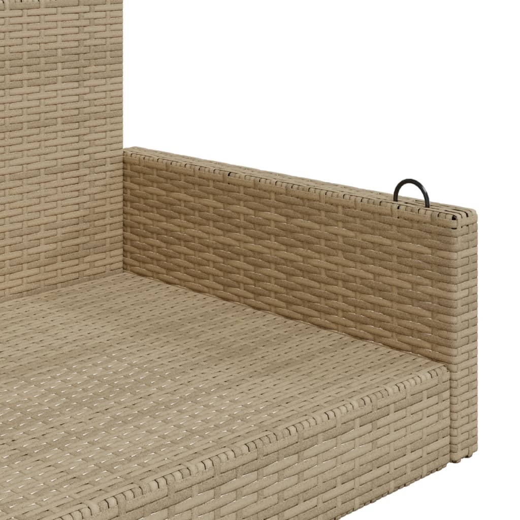Klupa za ljuljanje bež 119 x 56 x 48 cm od poliratana