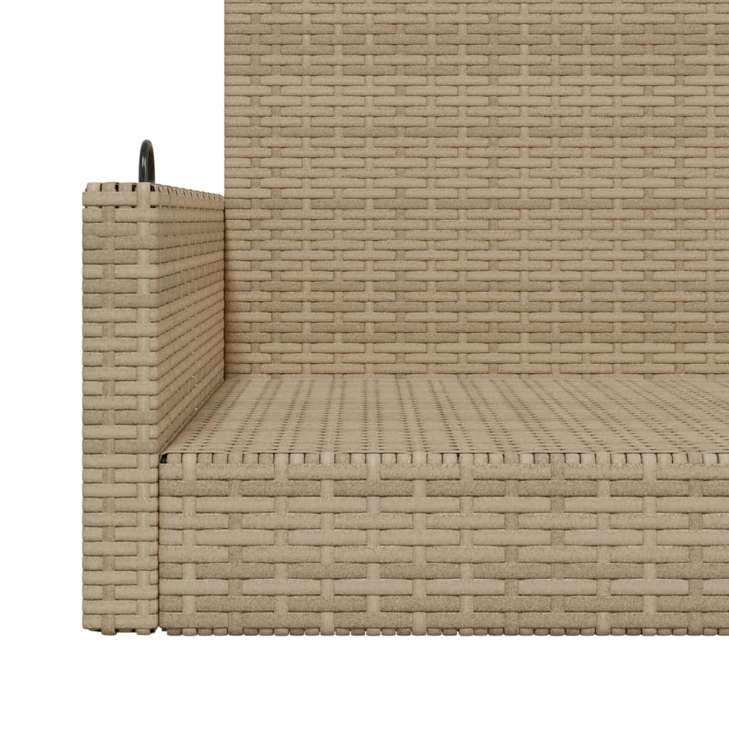 Klupa za ljuljanje bež 119 x 56 x 48 cm od poliratana