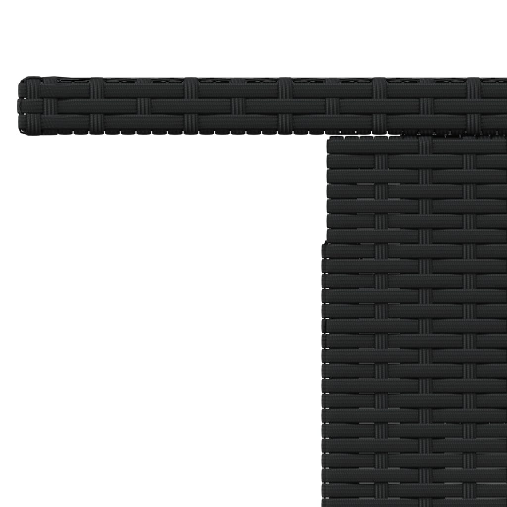 Vrtni stol crni 100x55x73 cm od poliratana i bagremovog drva