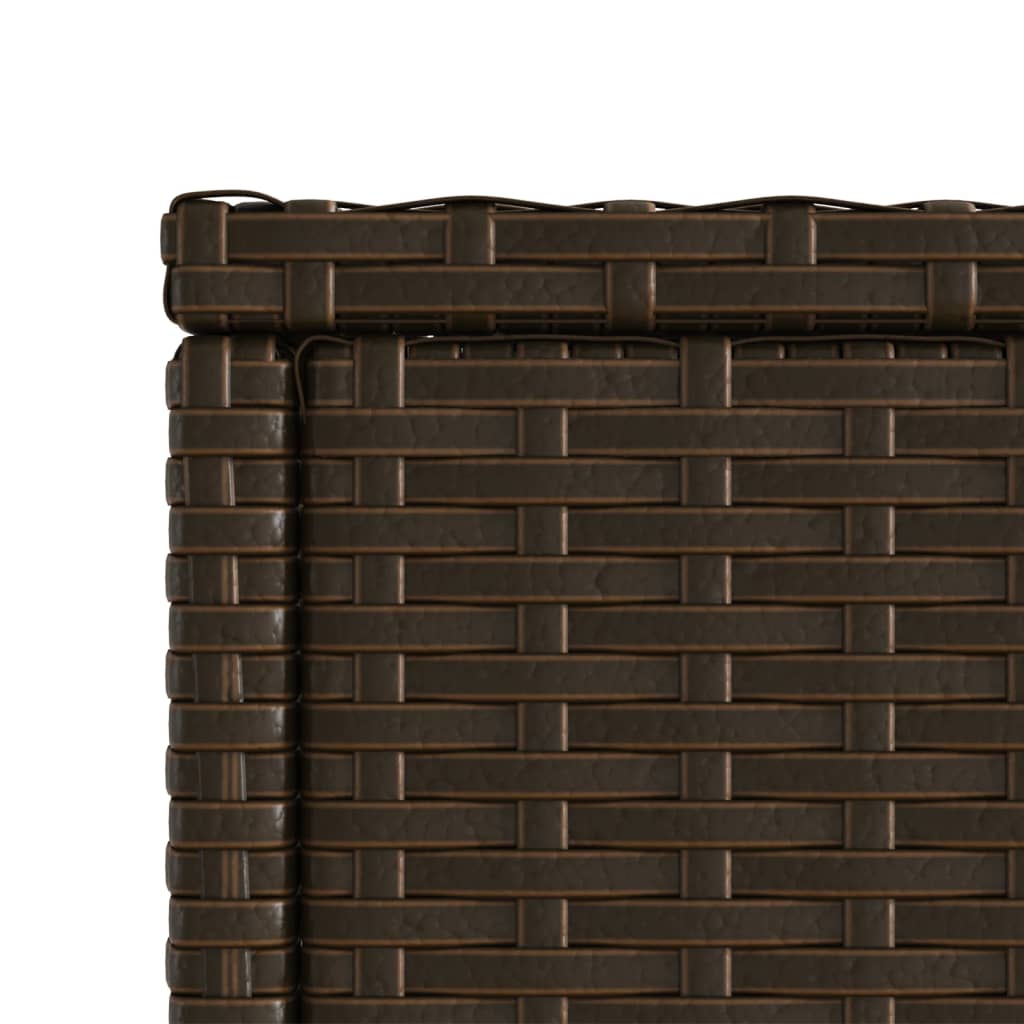 Vrtni pomoćni stolić sa staklenom pločom smeđi 58x27,5x55 cm