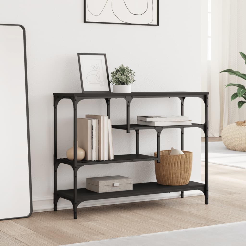 Konzolni stol crni 100 x 30 x 75 cm od konstruiranog drva