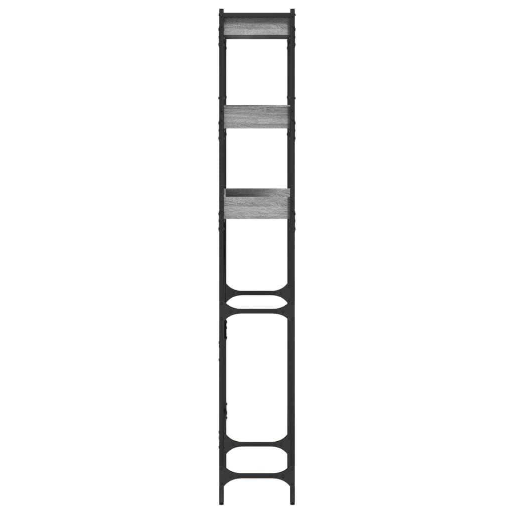 Polica za perilicu rublja siva boja hrasta 67x25x163 cm drvena
