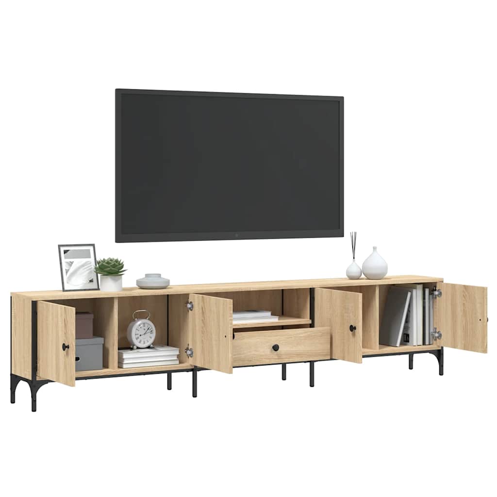TV ormarić s ladicom boja hrasta 200x25x44 cm konstruirano drvo