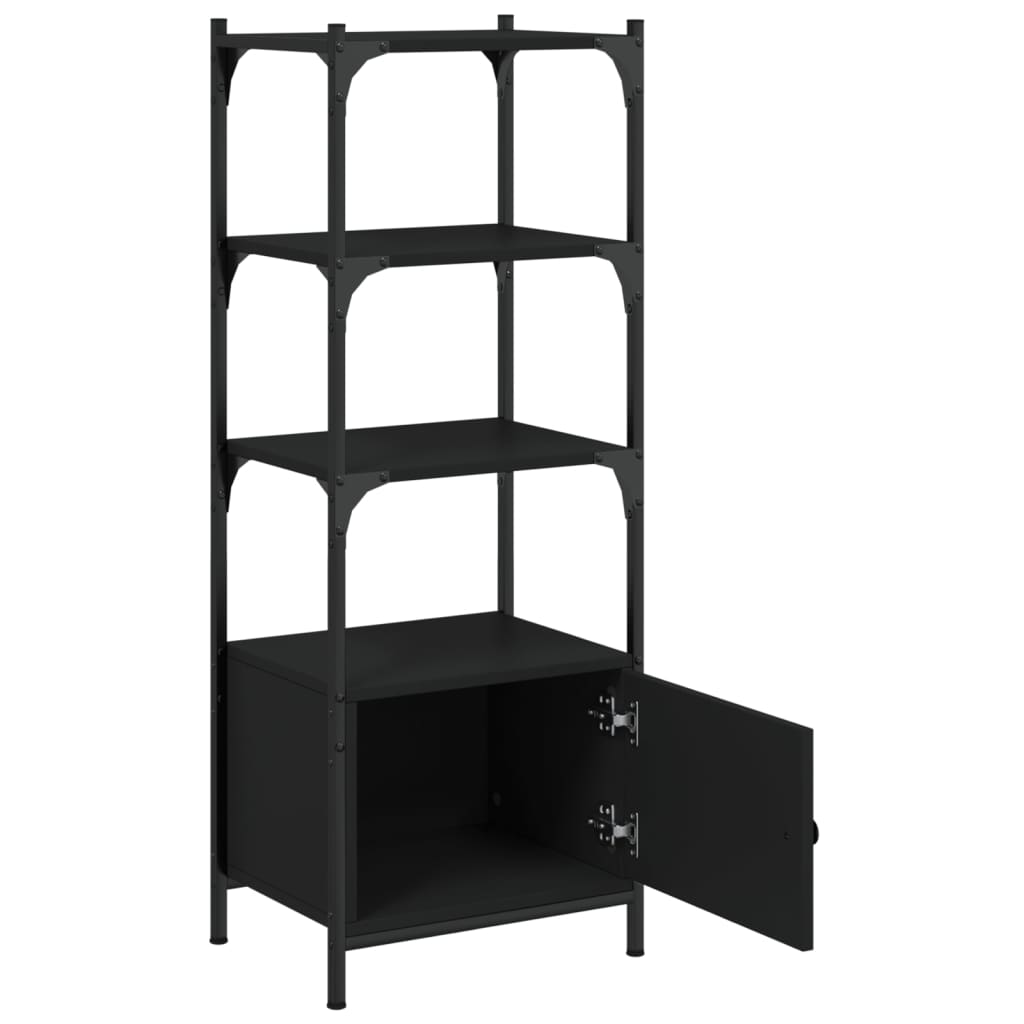 Regal za knjige 3 razine crni 41x30x109,5 cm konstruirano drvo