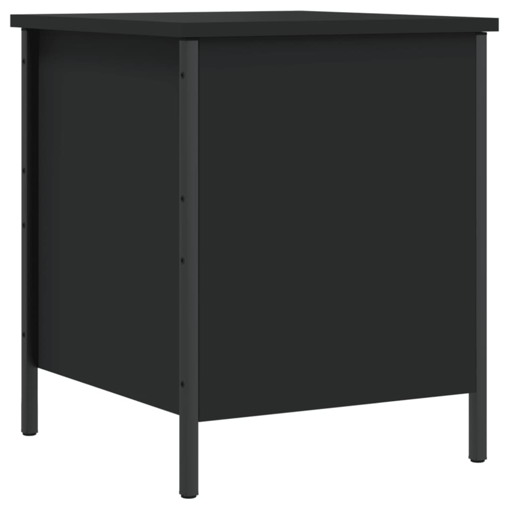 Klupa za pohranu crna 40 x 42,5 x 50 cm od konstruiranog drva