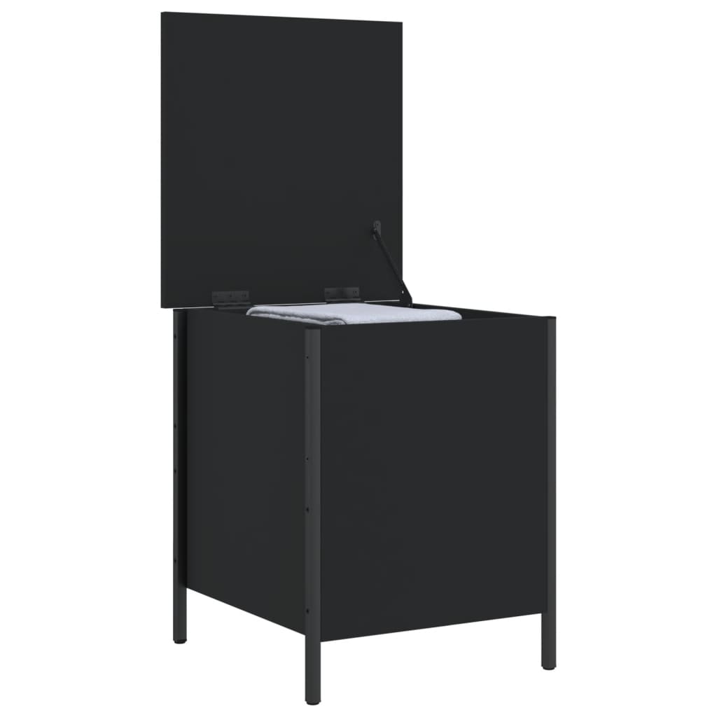 Klupa za pohranu crna 40 x 42,5 x 50 cm od konstruiranog drva