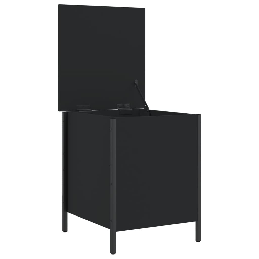 Klupa za pohranu crna 40 x 42,5 x 50 cm od konstruiranog drva