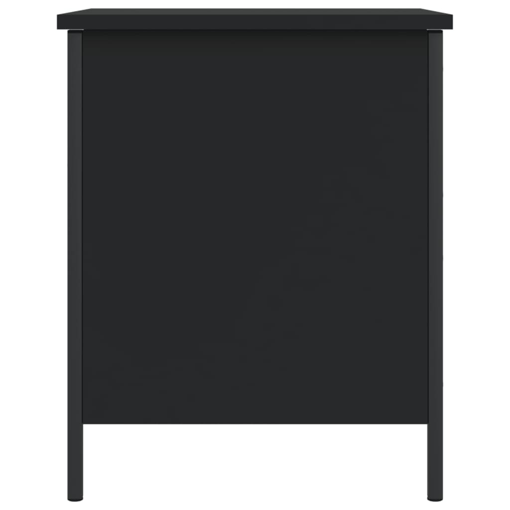 Klupa za pohranu crna 40 x 42,5 x 50 cm od konstruiranog drva