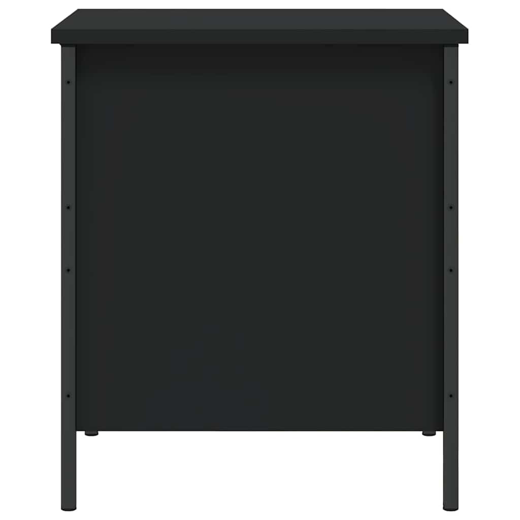 Klupa za pohranu crna 40 x 42,5 x 50 cm od konstruiranog drva