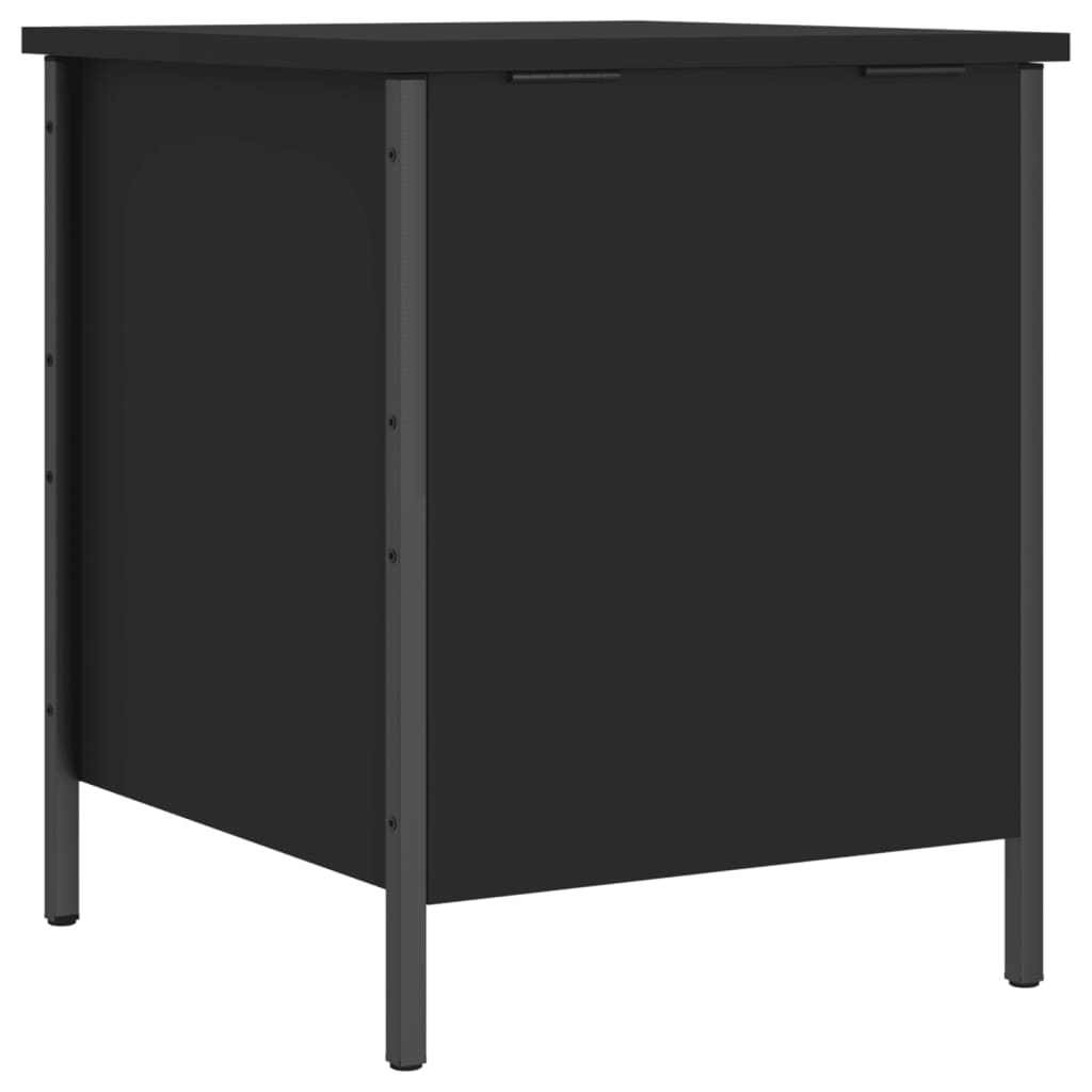 Klupa za pohranu crna 40 x 42,5 x 50 cm od konstruiranog drva