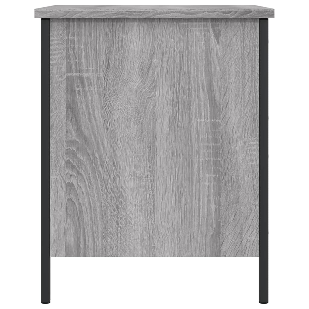 Klupa za pohranu siva boja hrasta 40x42,5x50 cm drvena