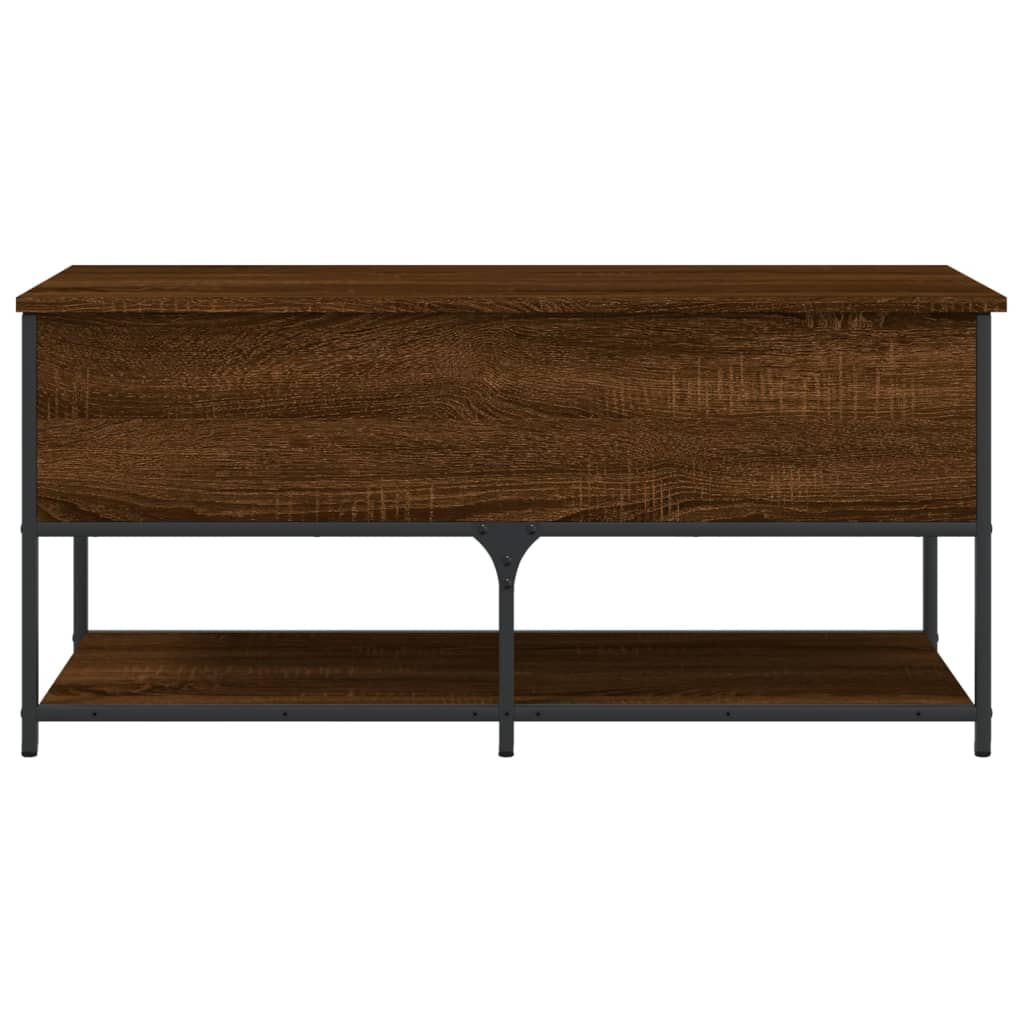 Klupa za pohranu boja smeđeg hrasta 100x42,5x47 cm drvena