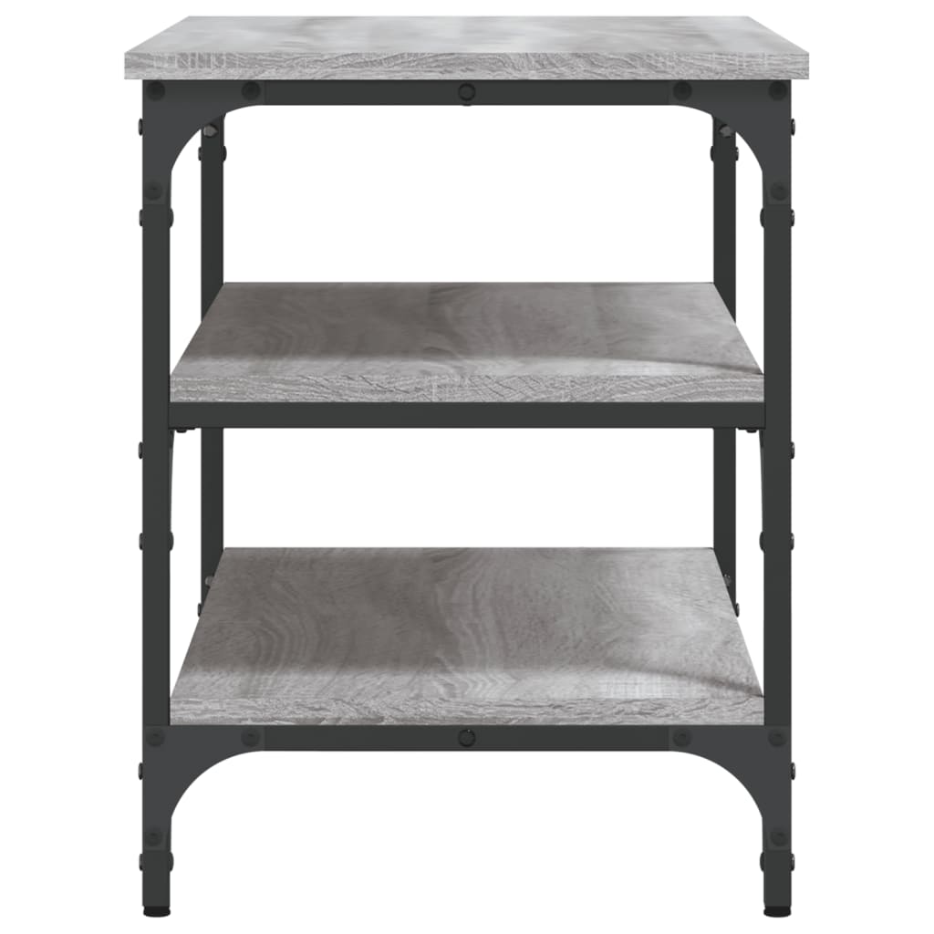 Klupa za cipele siva boja hrasta 70x38,5x49cm konstruirano drvo