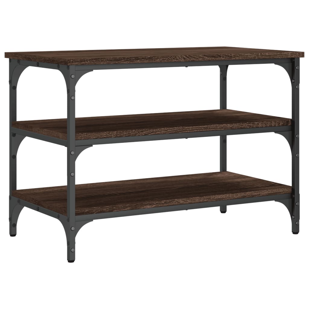 Klupa za cipele boja smeđeg hrasta 70x38,5x49 cm drvena