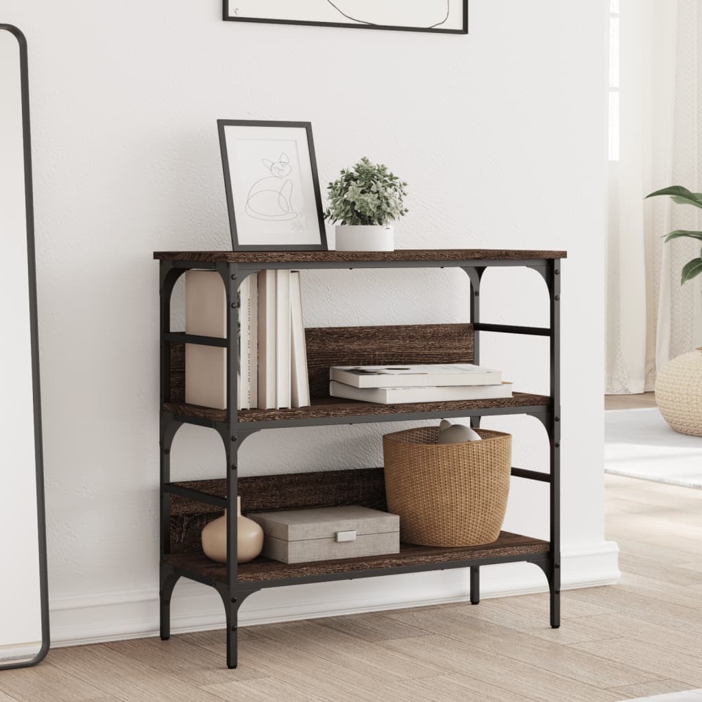 Konzolni stol smeđa boja hrasta 75x32x75 cm konstruirano drvo