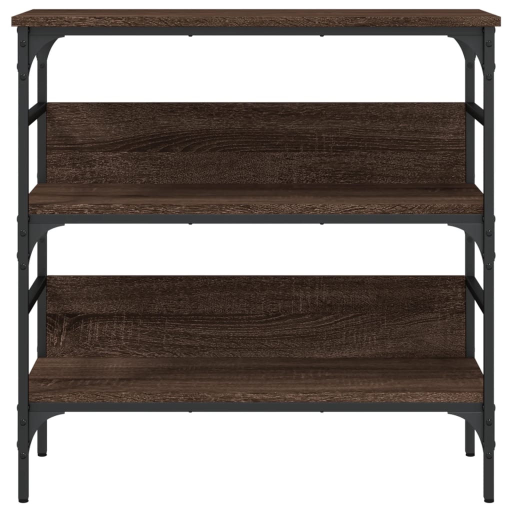 Konzolni stol smeđa boja hrasta 75x32x75 cm konstruirano drvo
